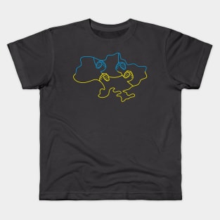 The power of unity.  Ukrainian unity Outline Kids T-Shirt